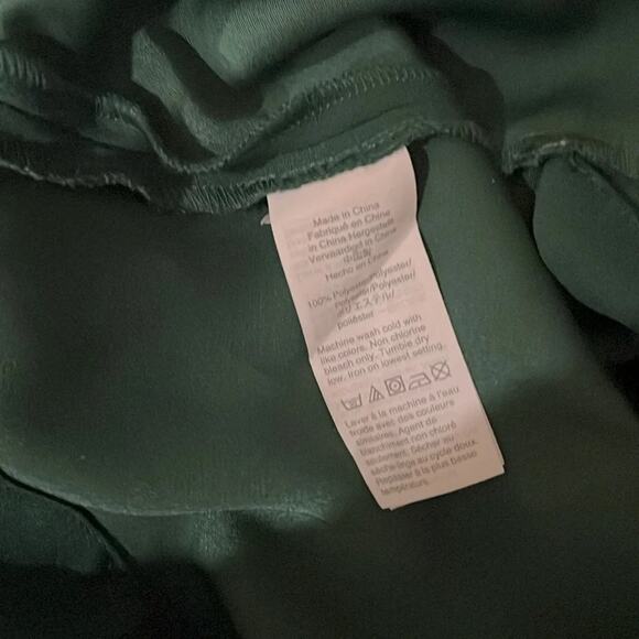 J.Crew Double V Blouse Green Size 0 - Picture 11 of 13